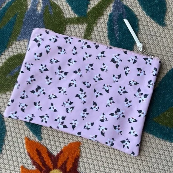 Kate Spade Large Canvas Floral Print Zip Pouch - Picture 14 of 14